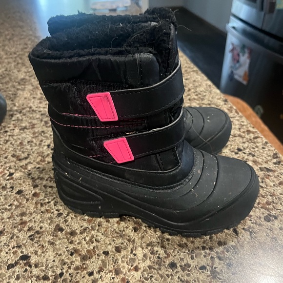 wonder nation Other - Wonder Nation Black and Pink Kids Snow Boots